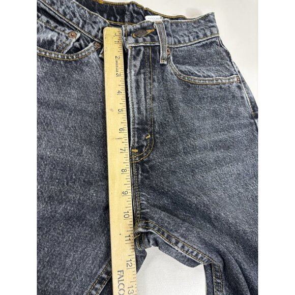 Levi's Sz 3 (Actual 22x28) High Rise 17525-0267 USA 100% Cotton Black Jeans EUC - Picture 4 of 10